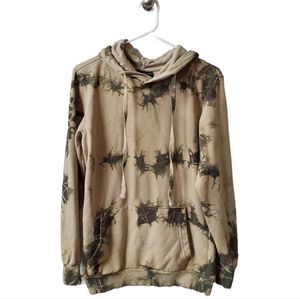 Men's XS Tie Dye Green Hoodie Sweatshirt (Women's Medium)